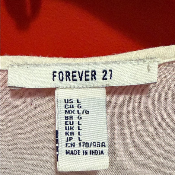 ADD ON ITEM💕Forever 21 Cream Blouse with Black Embroidery - Picture 2 of 4